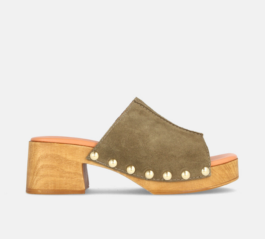 DISPONIBLE EN LIGNE SEULEMENT - TYCHE - SANDALES À TALONS - BELLA - KAKI