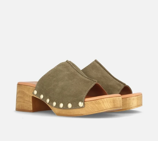 DISPONIBLE EN LIGNE SEULEMENT - TYCHE - SANDALES À TALONS - BELLA - KAKI