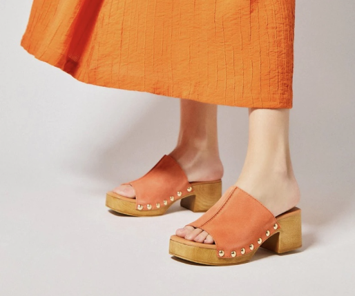 DISPONIBLE EN LIGNE SEULEMENT - TYCHE - SANDALES À TALONS - BELLA - CORAIL