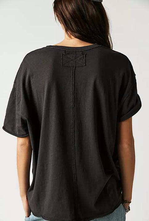 FREE PEOPLE – NINA T-SHIRT – OB1690079-0010 – NOIR