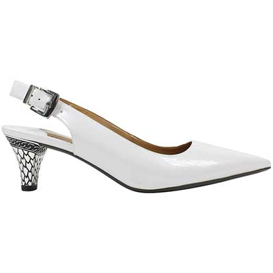 DISPONIBLE EN LIGNE SEULEMENT - J.RENEÉ - MAYETTA -  SOULIERS À TALONS - WHITE PEARL