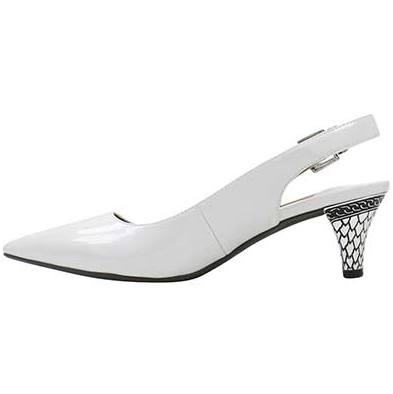 DISPONIBLE EN LIGNE SEULEMENT - J.RENEÉ - MAYETTA -  SOULIERS À TALONS - WHITE PEARL