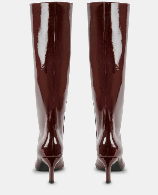 DISPONIBLE EN LIGNE SEULEMENT-STEVE MADDEN - BOTTE TALON - CAIMAN  (#152) - BURGUNDY