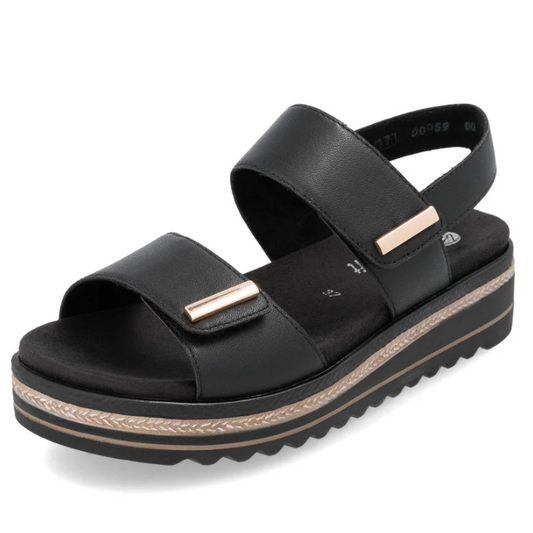 Sandales Femme Noir Remonte D0Q59