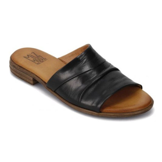 MIZ MOOZ - SANDALE SLIDE CUIR - DELILAH (#20) - NOIR