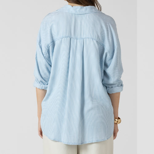 CHEMISE BOUTONNÉES - DEX - 2723700-13354 - STRIPE BLEU