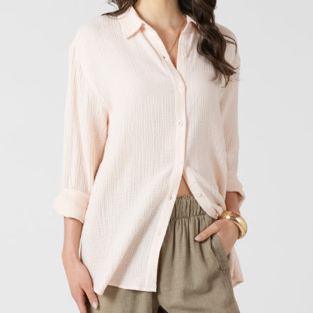 CHEMISE BOUTONNÉES – DEX – 273743-15375 – TEXTURÉ POUDRE ROSE