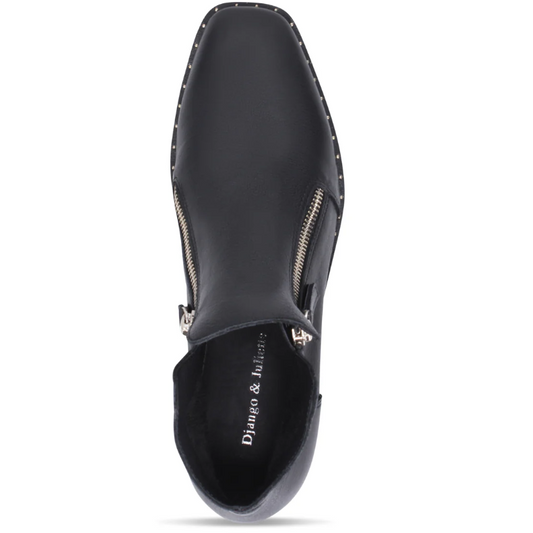 Botte Femme Noir Cuir Django & Juliette Floriss (#3)