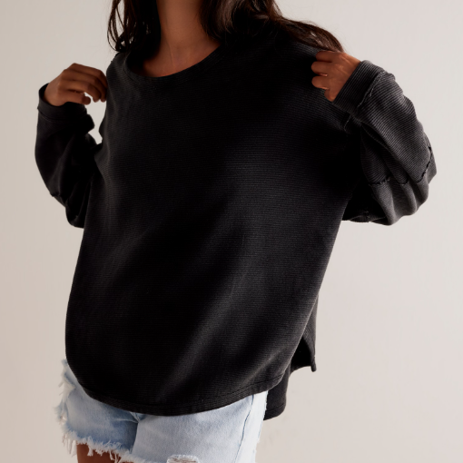 CHANDAIL ML - TOTAL ECLIPSE TEE - FREE PEOPLE - OB2128723-0010 - NOIR