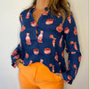 Chemise bleu avec chat Compania fantastica FV134