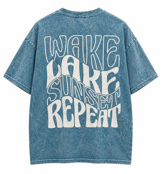 T-Shirt Sweet Claire Wake Lake Sunset Repeat FV220