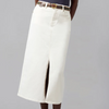 Jupe Femme Blanc Lola Denim Halston