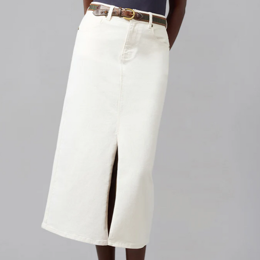 Jupe Femme Blanc Lola Denim Halston