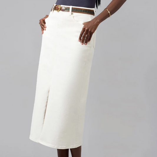 Jupe Femme Blanc Lola Denim Halston