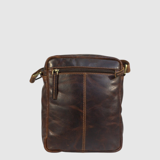 SAC A MAIN EN CUIR - HUNT - HU588273-122 TAN