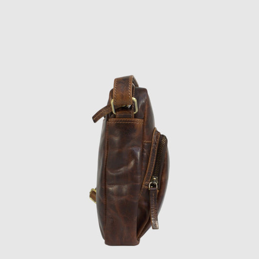 SAC A MAIN EN CUIR - HUNT - HU588273-122 TAN