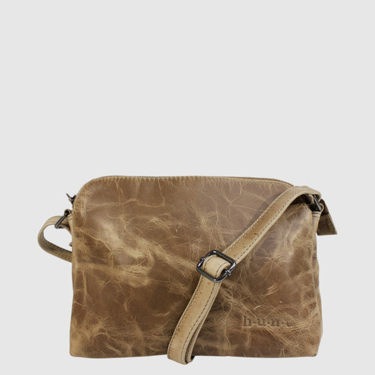 SAC A MAIN EN CUIR - HUNT - HU588273-160 TAUPE