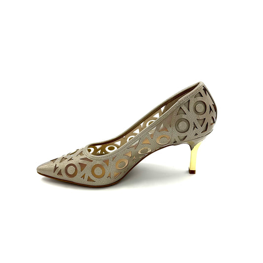 DISPONIBLE EN LIGNE SEULEMENT - J.RENEÉ - SOULIERS À TALONS - JAMEENA - TAUPE PEARL PATENT