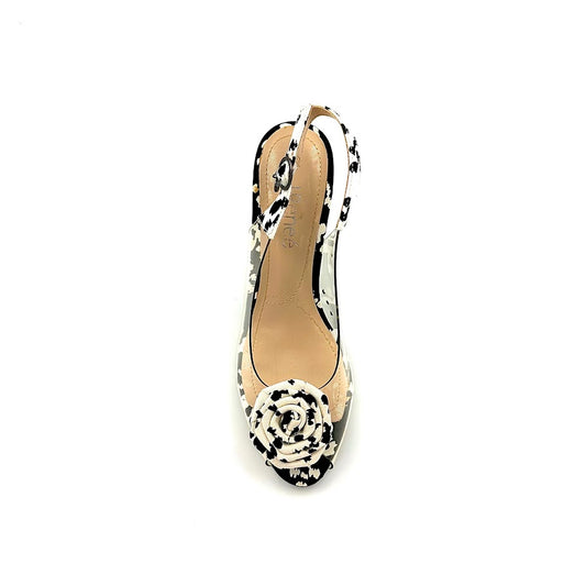 DISPONIBLE EN LIGNE SEULEMENT - J.RENEÉ - ADORACION - SOULIERS À TALONS - CLEAR/ WHITE/ BLACK
