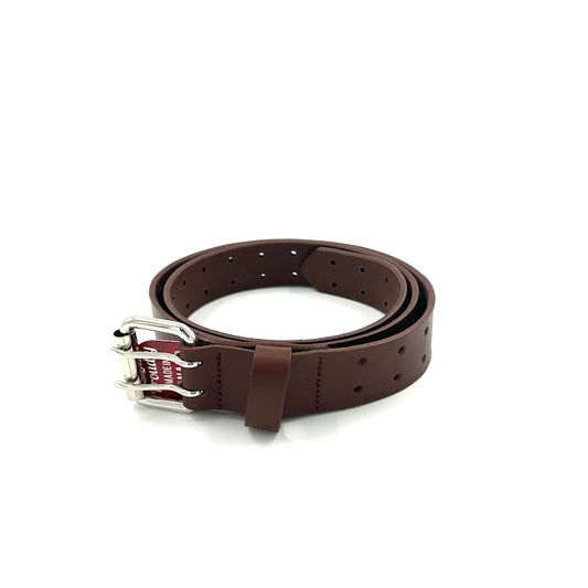 J. AUDET - CEINTURES - CUIR - JA2002UNF - BRANDY (BRUN MOYEN)