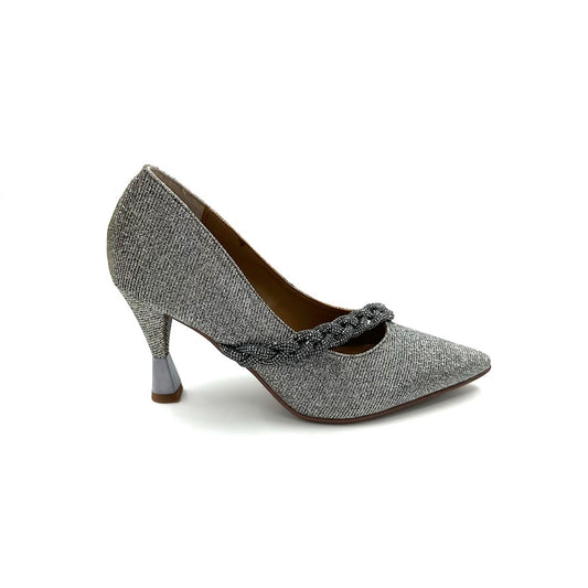 DISPONIBLE EN LIGNE SEULEMENT - J.RENEÉ - NYOMEE - SOULIERS À TALONS - PEWTER DANCE GLITTER