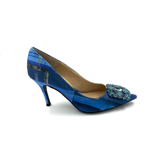 DISPONIBLE EN LIGNE SEULEMENT - J.RENEÉ- BILBOA - SOULIERS À TALONS - BLUE MULTI