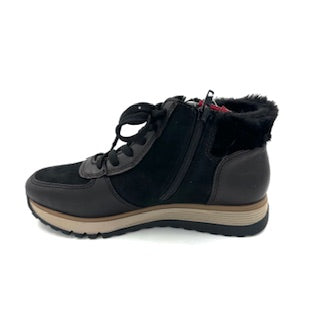 RIEKER - BOTTES - NOIR / BRUN / BEIGE -  49040-00 - (#121)