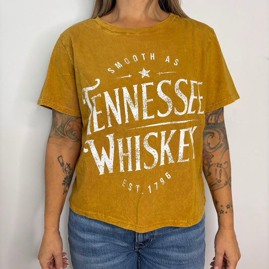 T-Shirt Tennessee Whiskey HRT & LUV FV09 Moutarde