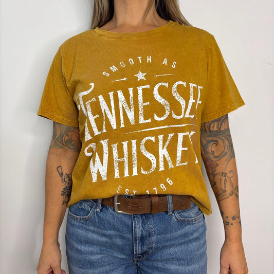 T-Shirt Tennessee Whiskey HRT & LUV FV09 Moutarde