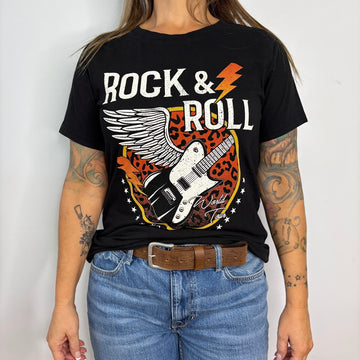 T-Shirt Rock & Roll HRT & LUV FV08 Noir
