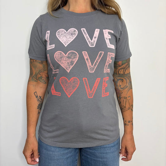 T-shirt Manche Courte Hrt & Luv LOVE LOVE LOVE  #FV30