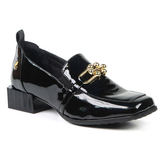 GLAMILLE - LOAFER A TALON - INGRID - #1 - NOIR VERNIS