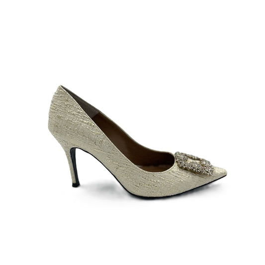 DISPONIBLE EN LIGNE SEULEMENT – J.RENEÉ – BILBOA – BEIGE/GOLD