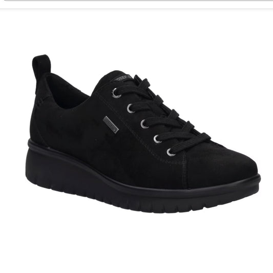 Soulier lacé suédé noir 55357-fl236-100 #156