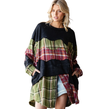 Robe Patchwork Plaid LSS0557