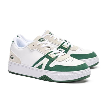 LACOSTE – SNEAKERS CONTRASTED – 7-47SMA0057 (#31) – CUIR BLANC ET VERT