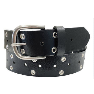 Ceinture en cuir véritable avec œillet de métal B28264 Landes