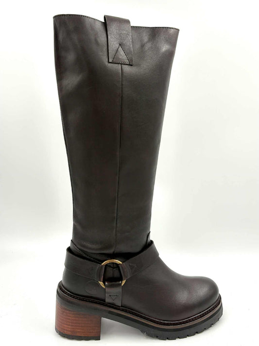 DISPONIBLE EN LIGNE SEULEMENT-Botte Femme Chocolat Smooth L'orange Loretta-20 (#5)