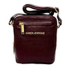 ANNICK LEVESQUE - SAC EN CUIR - CARTE RFID - NADINE - BORDEAU VERNIS