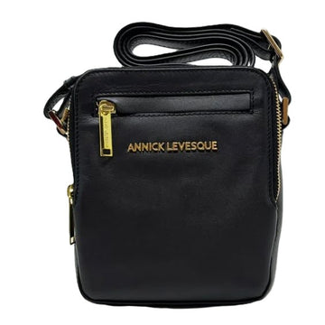 ANNICK LEVESQUE - SAC EN CUIR - CARTE RFID - NADINE - NOIR