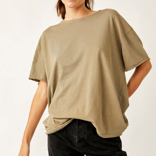 FREE PEOPLE – NINA T-SHIRT – OB1690079-3358 – OLIVE