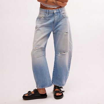 FREE PEOPLE - GOODLUCK MID RAISE BARREL - OB1697499-4021