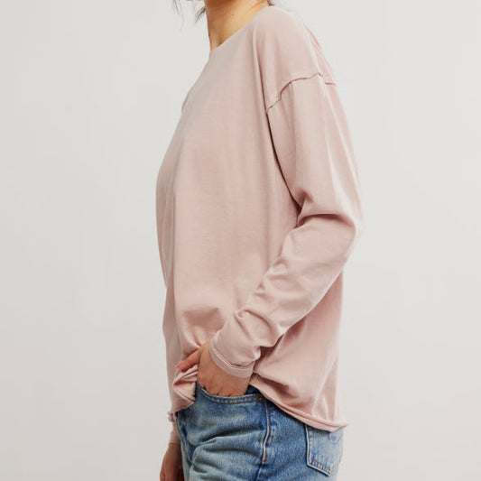 CHANDAIL ML - NINA TEE LS - FREE PEOPLE - OB2102052-1124 - CAASHMERE