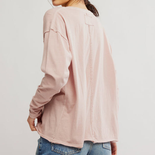 CHANDAIL ML - NINA TEE LS - FREE PEOPLE - OB2102052-1124 - CAASHMERE