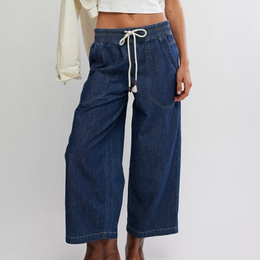 FREE PEOPLE – JEANS – EASY PEASY PULL ON – OB2142910-4405 - NAVY