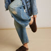 Mule Fallon Fringe FREE PEOPLE OB2210294-2202 (#1) Suede Chocolat