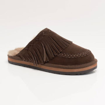 Mule Fallon Fringe FREE PEOPLE OB2210294-2202 (#1) Suede Chocolat