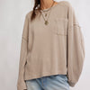 CHANDAIL FEMME STONE FREE PEOPLE DAWSON POCKET OB2413239-1020 STONE
