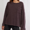 CHANDAIL FEMME CHOCOLAT FREE PEOPLE DAWSON POCKET OB2413239-5806