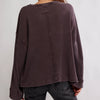 CHANDAIL FEMME CHOCOLAT FREE PEOPLE DAWSON POCKET OB2413239-5806